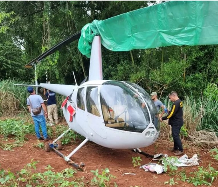  Helicóptero robado y hallado en Capitán Bado será entregado a autoridades brasileñas