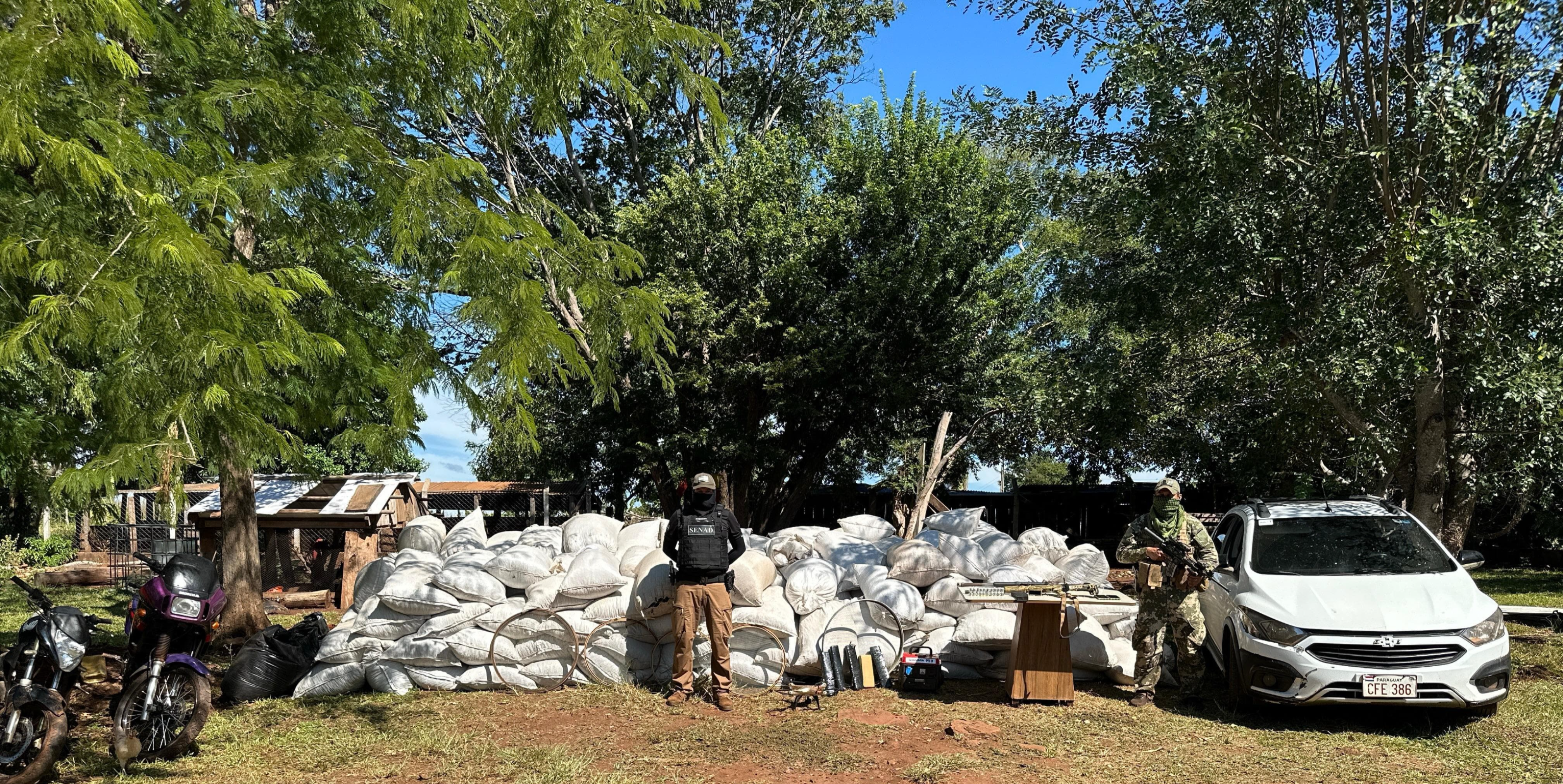 SENAD desarticuló base logística de narcotraficantes en Cerro Corá, Amambay