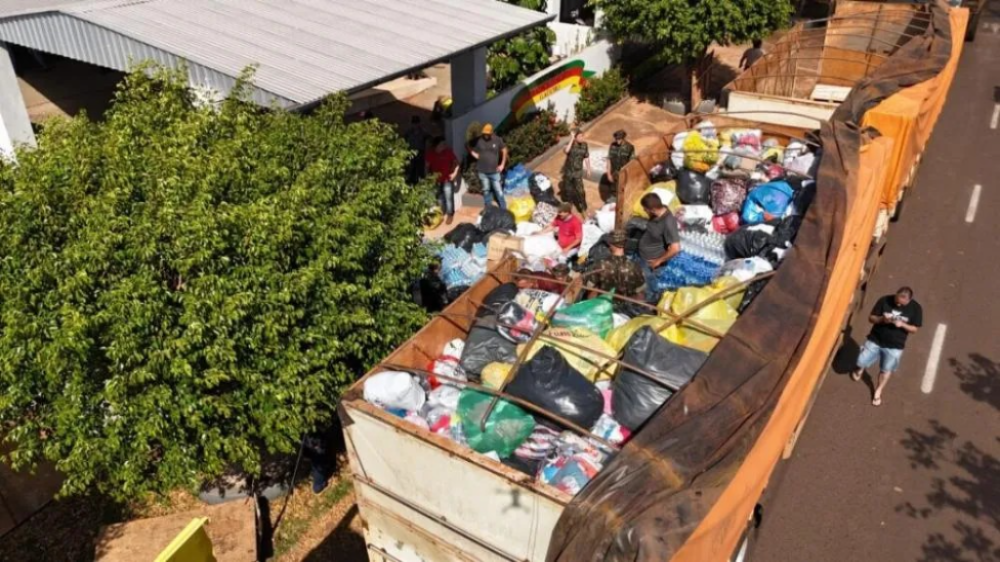 Ponta Porã envió más de 100 toneladas de ayuda humanitaria a Rio Grande do Sul