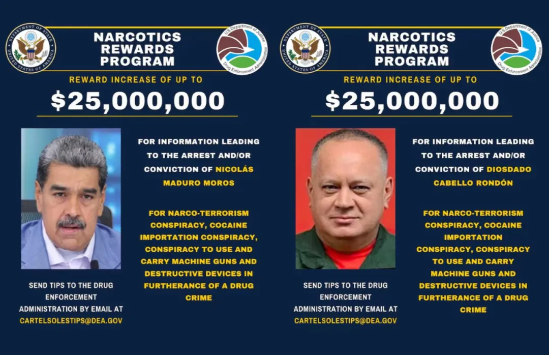 EE. UU. sube a USD 25 millones la recompensa por captura de Maduro