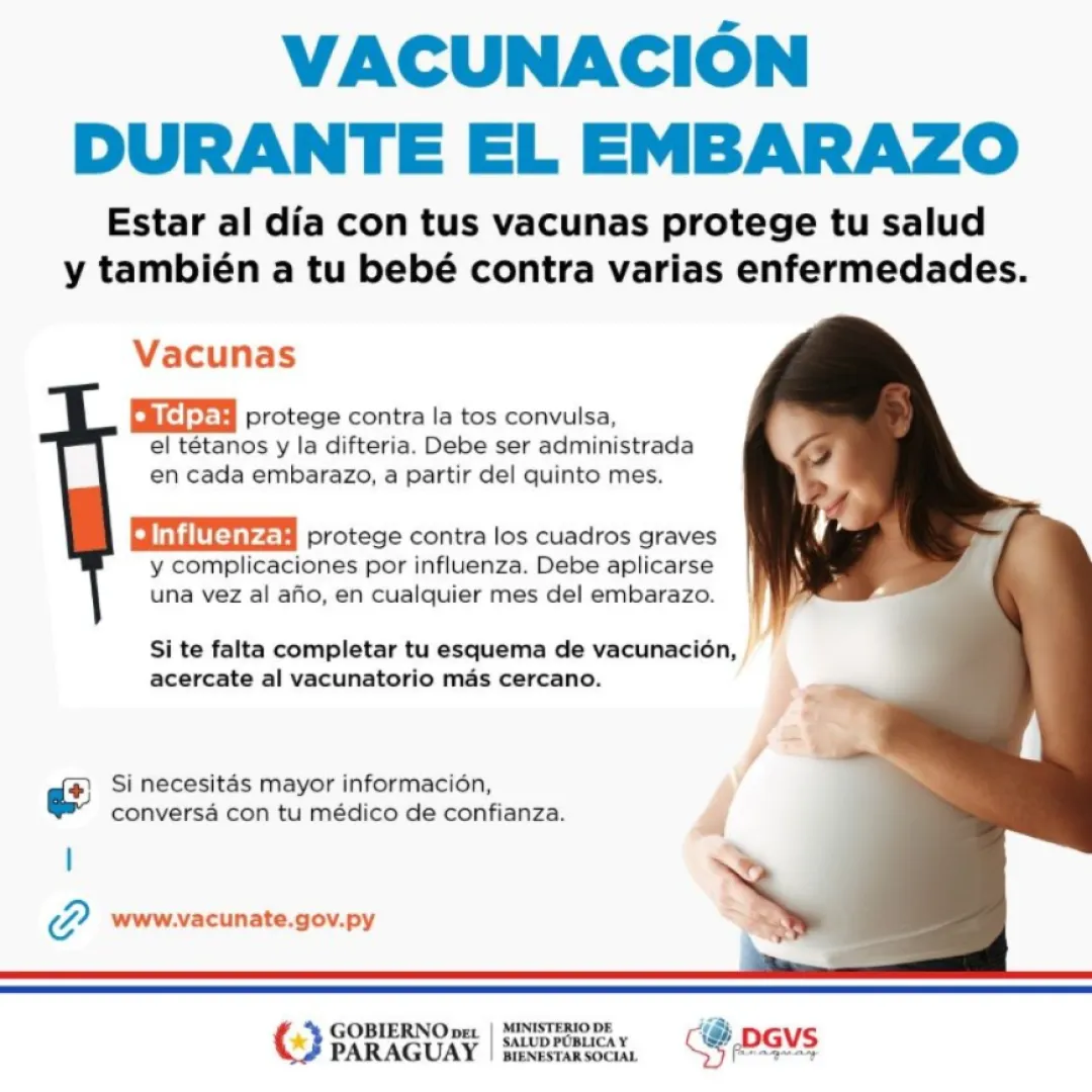 Vacunación en el embarazo: cuidarte también protege al bebé