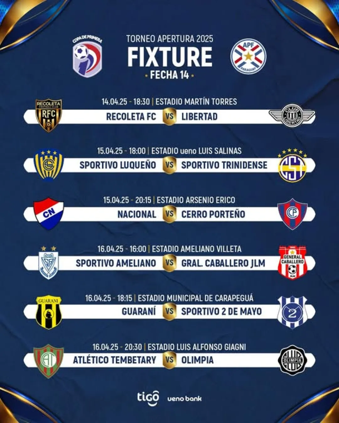 Se pone en marcha la fecha 14 del APERTURA 