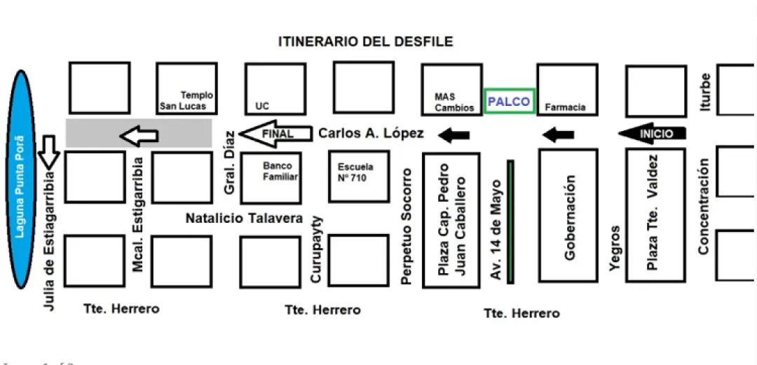 Ubicación del Palco Oficial agilizará el desarrollo del desfile