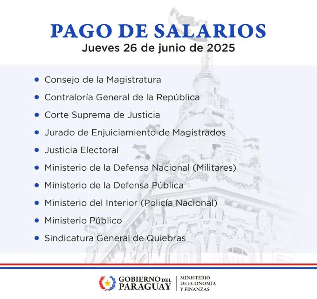 Prosigue hoy desembolso para el pago de salarios a servidores públicos